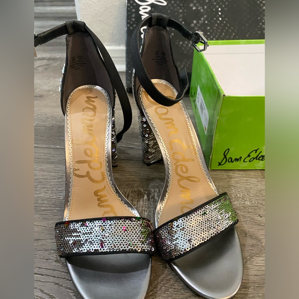 Sam Edelman Women's Black Sequin Heels